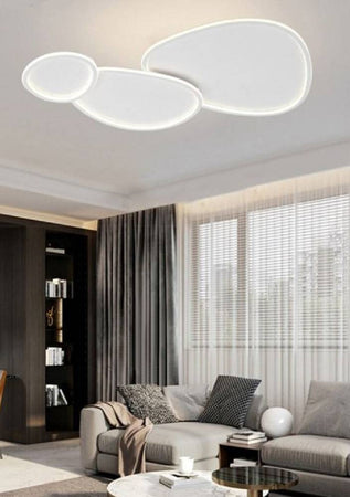 Plafoniera A Led 3 Ovali A Tripla Colorazione Di Luce 100 W Da Soffitto Pn-23-3c