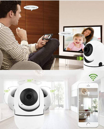 Telecamera Wi-fi Videocamera Di Sorveglianza Rotazione 360° Ip Cam Baby Monitor