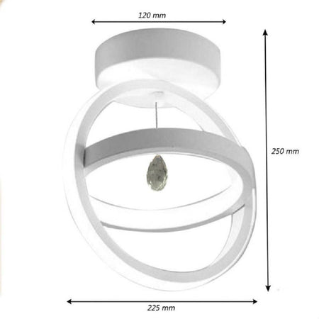 Lampadario Led 22w Cerchio Plafoniera Pendente Soffitto Luce 4000k 3000k 6500k Pn-02b