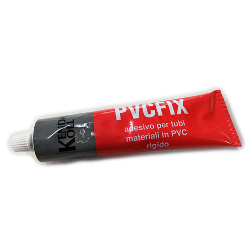 Colla rossa pvcfix adesivo da 125gr per incollaggio pvc rigido arancione