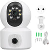 Telecamera Wi-fi Doppia Videocamera Di Sorveglianza Motorizzata 360° Ip44 App