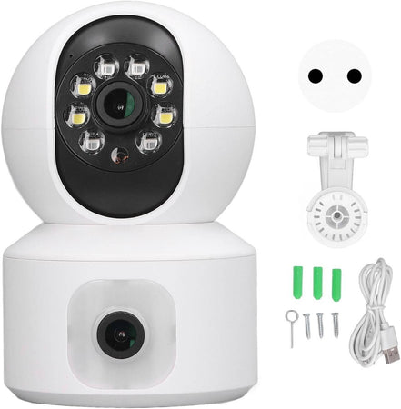Telecamera Wi-fi Doppia Videocamera Di Sorveglianza Motorizzata 360° Ip44 App