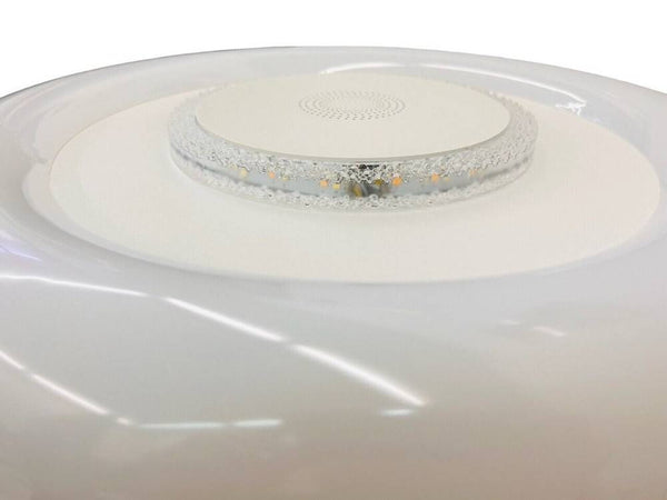 Plafoniera Soffitto Luce Led Rgb Bluetooth Cassa Telecomando Dimmerabile C44-rgb-o