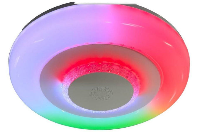 Plafoniera Soffitto Luce Led Rgb Bluetooth Cassa Telecomando Dimmerabile C44-rgb-o