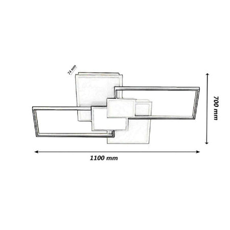 Lampadario Soffitto Led 83 W Plafoniera Tre Colorazione Moderna Bluetooth C67-3c