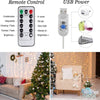 Tenda Luminosa Led Catena Luci Usb 8 Modalità Luce Telecomando Bianco Caldo 3x3mt