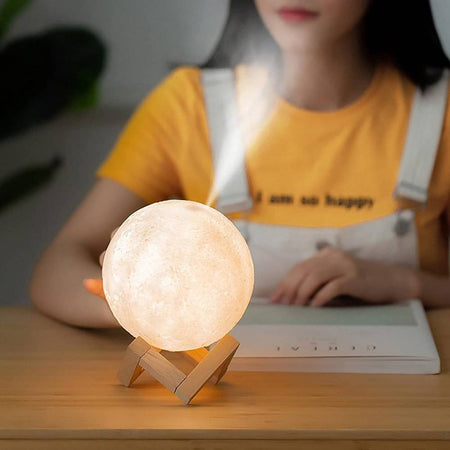 Lampada Ad Ultrasuoni Luna Umidificatore Aromaterapia Diffusore Luce Notturna Casa
