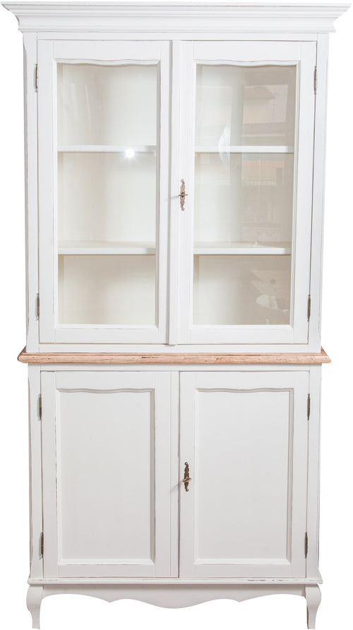 Biscottini Credenza Biscottini legno massello tiglio bianca piano naturale 100x38x200 Made