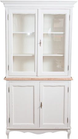 Biscottini Credenza Biscottini legno massello tiglio bianca piano naturale 100x38x200 Made