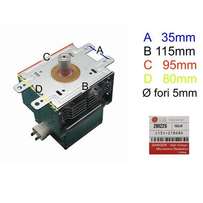 Magnetron Adatto Lg Attacchi 35x115mm Samsung Microonde 2m226 Moulinex P