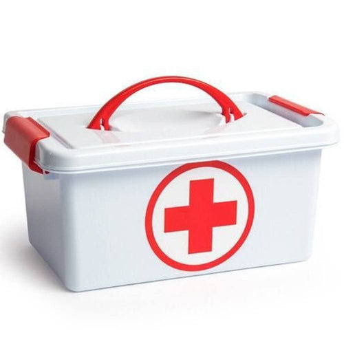 Cassetta Con Manico Pronto Soccorso Sanitaria Contenitore Medicinali 29x18x13cm