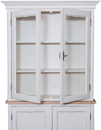 Biscottini Credenza Biscottini legno massello tiglio bianca piano naturale 100x38x200 Made