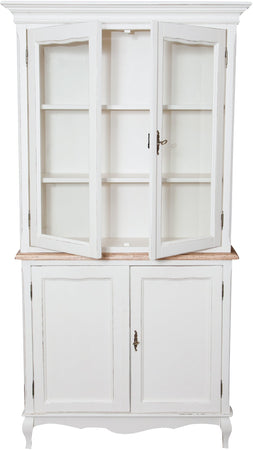 Biscottini Credenza Biscottini legno massello tiglio bianca piano naturale 100x38x200 Made