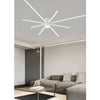 Lampadario Soffitto Led 43w Plafoniera Moderna Bianco Luce 6500k 3000k 4000k Pn-27b
