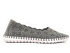 GRUNLAND Mocassino donna MAGI forato grigio