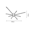 Lampadario Soffitto Led 43w Plafoniera Moderna Bianco Luce 6500k 3000k 4000k Pn-27b