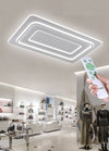 Lampadario Plafoniera Led Rettangolare 123w 3 Tonalità Luce Bt Telecomando C66-3c
