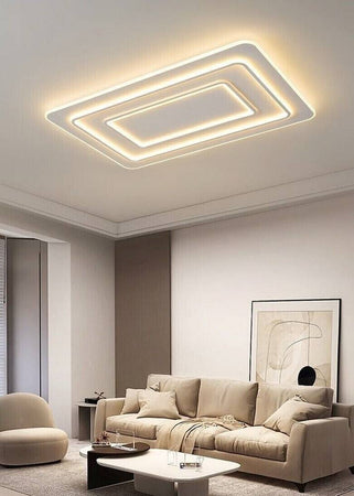 Lampadario Plafoniera Led Rettangolare 123w 3 Tonalità Luce Bt Telecomando C66-3c
