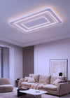 Lampadario Plafoniera Led Rettangolare 123w 3 Tonalità Luce Bt Telecomando C66-3c