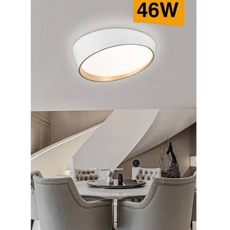 Plafoniera A Led 46w Moderno Rotonda Irregolare Luce Fredda Calda Naturale C50-b