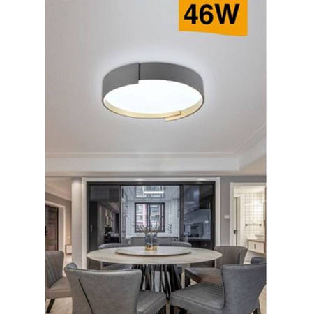 Plafoniera Led Grigio 46 W Moderno Soffitto Rotonda Luce 4000k 3000k 6500k C49-g