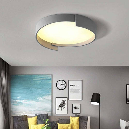 Plafoniera Led Grigio 46 W Moderno Soffitto Rotonda Luce 4000k 3000k 6500k C49-g
