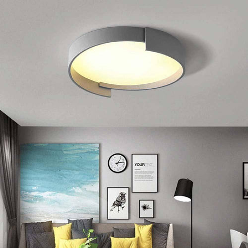 Plafoniera Led Grigio 46 W Moderno Soffitto Rotonda Luce 4000k 3000k 6500k C49-g