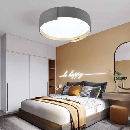 Plafoniera Led Grigio 46 W Moderno Soffitto Rotonda Luce 4000k 3000k 6500k C49-g