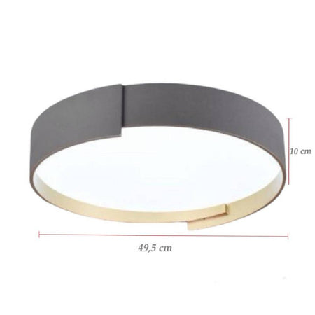 Plafoniera Led Grigio 46 W Moderno Soffitto Rotonda Luce 4000k 3000k 6500k C49-g
