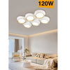 Plafoniera A Led 120 W Soffitto 6 Cerchi Irregolari Luce 4000k 6500k 3000k C51-b