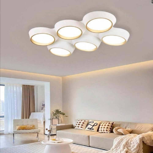 Plafoniera A Led 120 W Soffitto 6 Cerchi Irregolari Luce 4000k 6500k 3000k C51-b