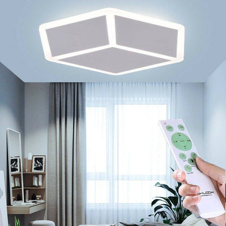Plafoniera Led Forma Cubo 3d Da Soffitto 37w Bianca 3 Colorazioni Luce C52-b3c