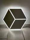 Plafoniera Led Forma Cubo 3d Da Soffitto 37w Bianca 3 Colorazioni Luce C52-b3c
