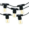 Catena Stringa NERA luminosa 5mt prolungabile 10 Lampade LED e27 luce CALDA ip44