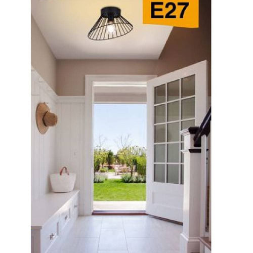 Plafoniera Paralume Metallo Lampadario Lampada E27 Decorativa Contemporanea C70