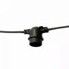 Catena Stringa NERA luminosa 5mt prolungabile 10 Lampade LED e27 luce CALDA ip44