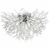 Lampadario Soffitto Plafoniera Argento Moderna Cristalli Fuochi Artificio G9 Pn-13a