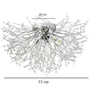 Lampadario Soffitto Plafoniera Argento Moderna Cristalli Fuochi Artificio G9 Pn-13a