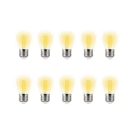 Catena Stringa NERA luminosa 5mt prolungabile 10 Lampade LED e27 luce CALDA ip44
