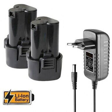 Trapano Avvitatore A Batteria Litio Funzione A Percussione 12v Doppia Batteria