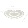 Plafoniera Led Da Soffitto Forma Di Cuore 54 W In Alluminio Luce Calda 3000k C19