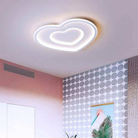 Plafoniera Led Da Soffitto Forma Di Cuore 54 W In Alluminio Luce Calda 3000k C19