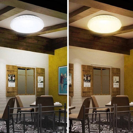 Plafoniera Lampadario Da Soffitto Luce Led 3 Tonalità Di Luce Dimmerabile C24-3c