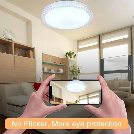 Plafoniera Lampadario Da Soffitto Luce Led 3 Tonalità Di Luce Dimmerabile C24-3c