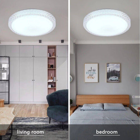 Plafoniera Lampadario Da Soffitto Luce Led 3 Tonalità Di Luce Dimmerabile C24-3c