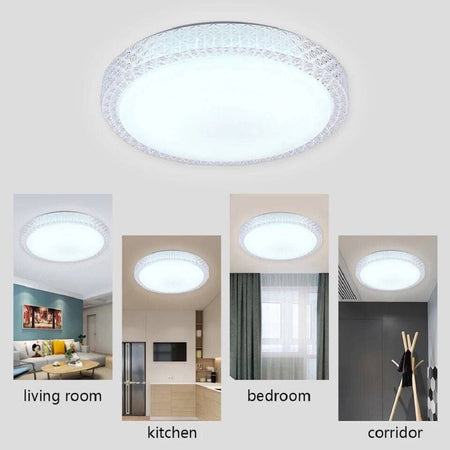 Plafoniera Lampadario Da Soffitto Luce Led 3 Tonalità Di Luce Dimmerabile C24-3c