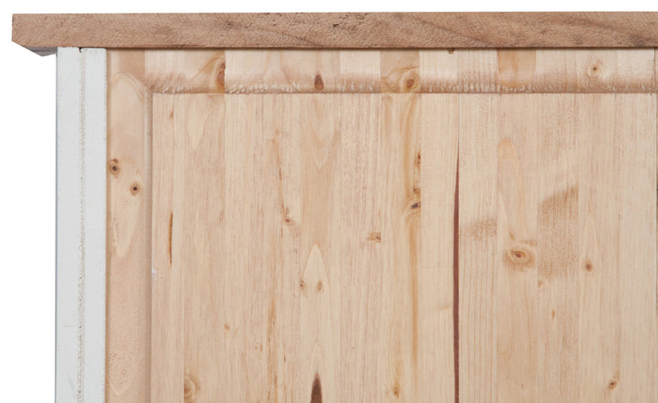 Biscottini Biscottini Stipetto Country Legno Massello Tiglio Bianco Anticato 68x25x98 Italy