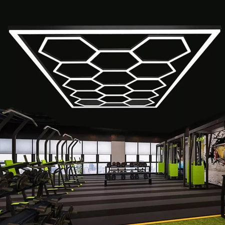 5-14 x lampada LED esagonale officina garage parete soffitto luce illuminazione