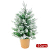 Albero Di Natale Mini Effetto Innevato Dim. 60 Cm Sintetico Alberello Con Vaso