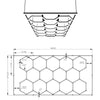 5-14 x lampada LED esagonale officina garage parete soffitto luce illuminazione